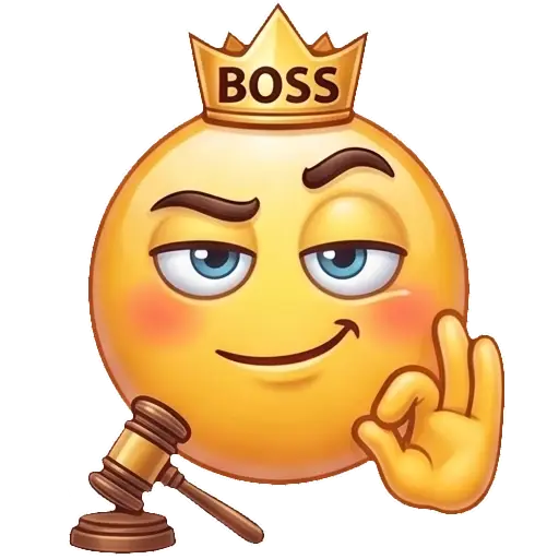 smiley faces, emoji, funny office stickers, office, boss, WhatsApp stickers, sticker pack, free download, boss (1)